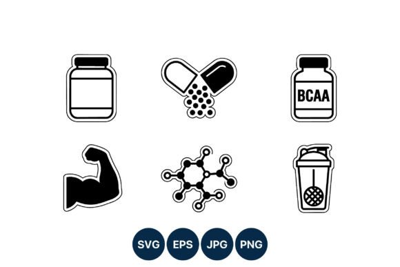 Bcaa Bottle Capsule Muscle Icon Set: A Designer's Review