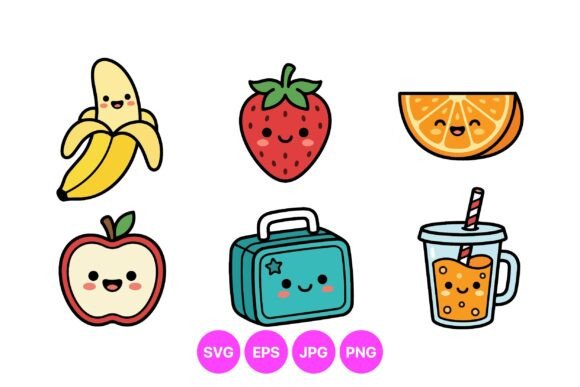 Cute Kawaii Fruit Clipart Set: A Designer's Review