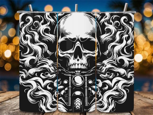 Flaming Biker Skull Rider: A Designer's Take