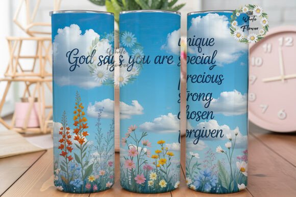 Inspirational Floral Sky 20oz Wrap