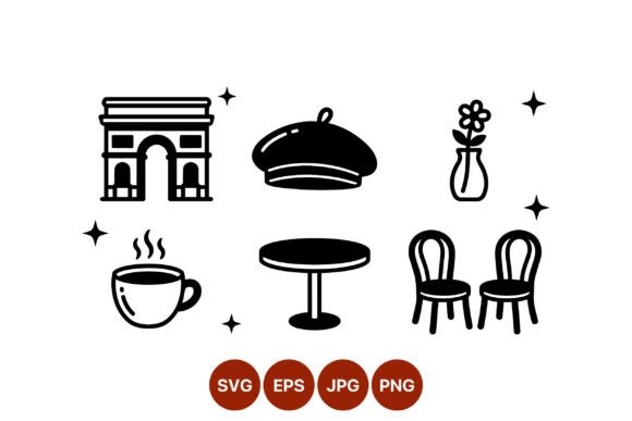Paris Cafe Vector Art with Beret Review