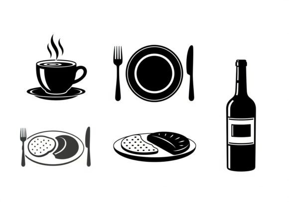 Review: Black and White Table Setting with Food Design