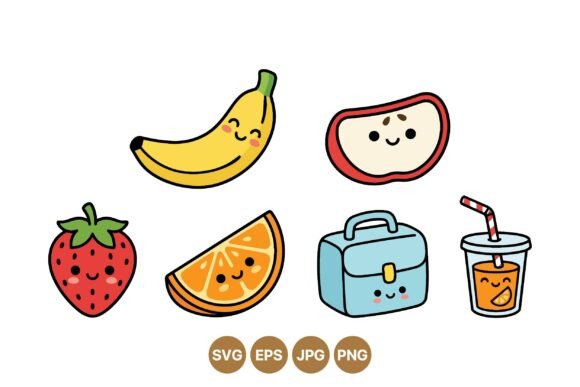 Review: Cute Kawaii Fruit Cartoon Clipart for Embroidery
