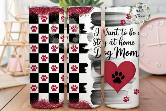 Review: Dog Mom Glitter Checkerboard 20oz Wrap Design