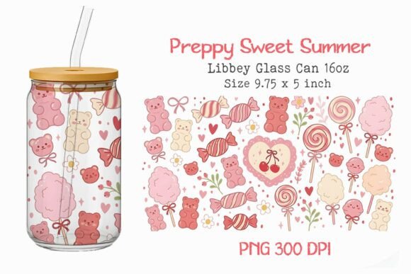 Review: Preppy Sweet Summer 16oz Glass Can Wrap for Stitchers