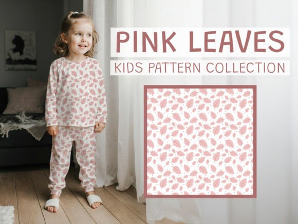 Soft Pink Leaves Seamless Pattern