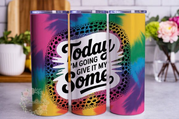 Vibrant Leopard Print Motivational 20oz