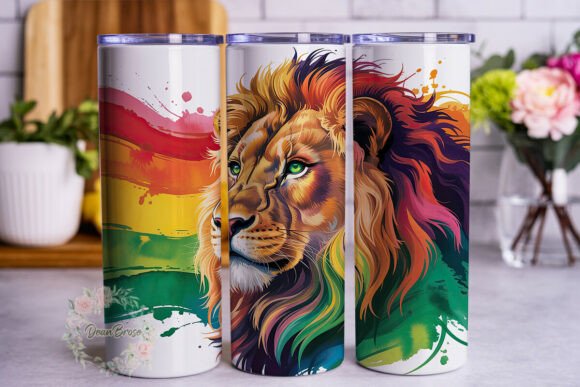 Vibrant Lion Head Art 20oz Wrap: A Designer's Review