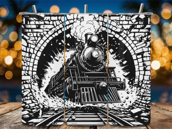 Vintage Train Tunnel Burst